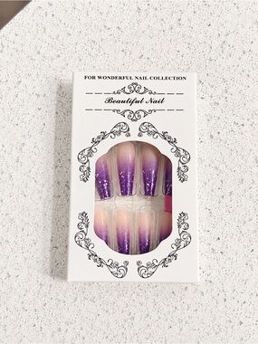 Ombre Purple Press-On Nails